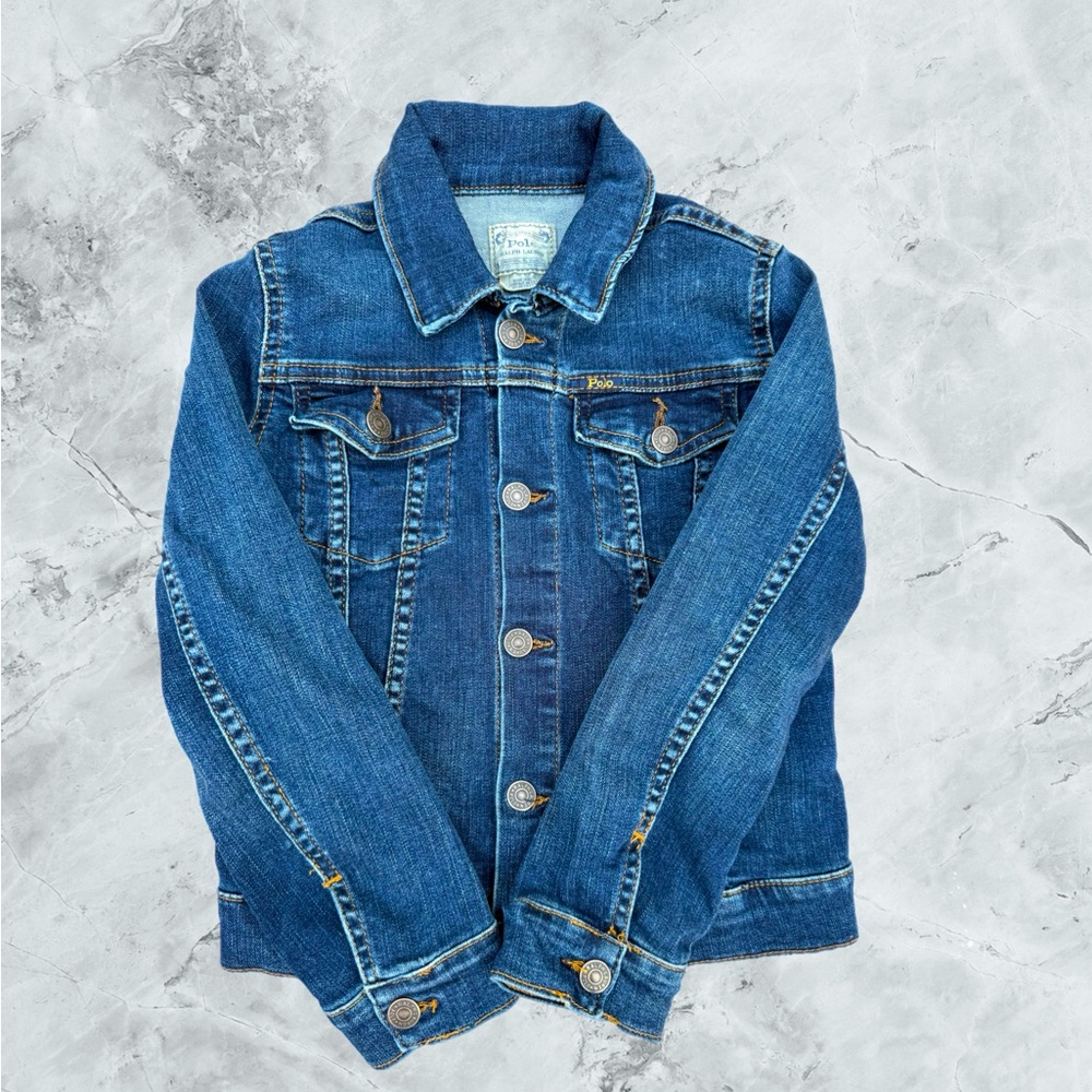 Polo Ralph Lauren Jean Jacket Girl's Size 6 Denim Medium Wash